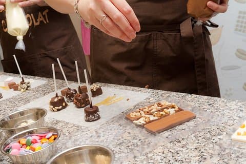 Marshmallow chocolate candies.