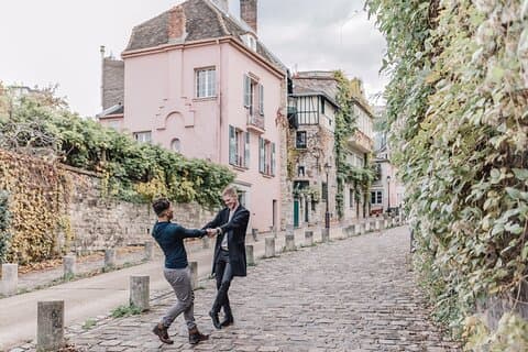 Paris Inclusive LGBTQ+ Couple Photoshoot with Welcoming Local