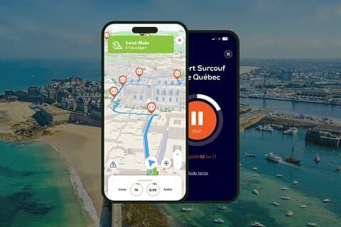 GPS Audioguide application: Around the ramparts and the secrets of the city (Offline).