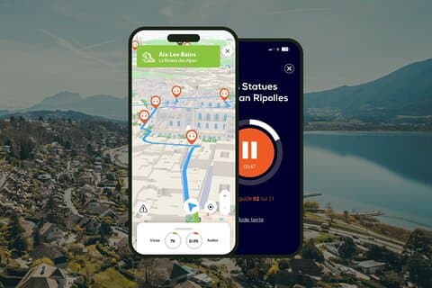GPS Audioguide app: From the shores of Lake Bourget to Casino Grand Cercle (Offline).
