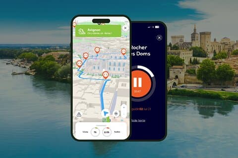 GPS Audioguide application: From the Popes' Palace to the Pont Saint-Bénézet (Offline).