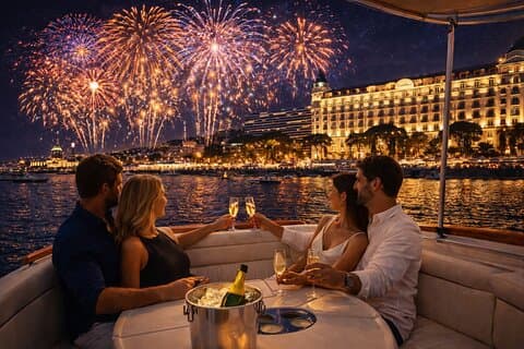 VIP evening Cannes Fireworks Private boat 6 pers