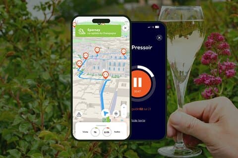 GPS Audioguide app: From Champagne Avenue to vineyards (Offline).
