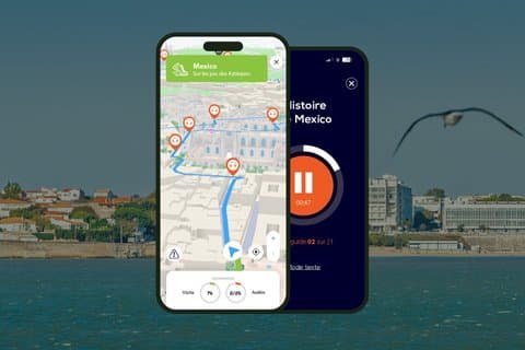 GPS Audioguide application: From the Grande Conche to the Church of Our Lady (Offline).