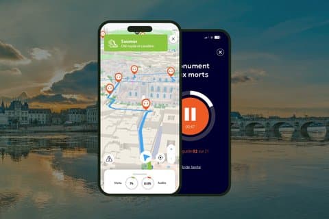 GPS Audioguide application: From the banks of the Loire to the Castle of the Dukes (Offline).