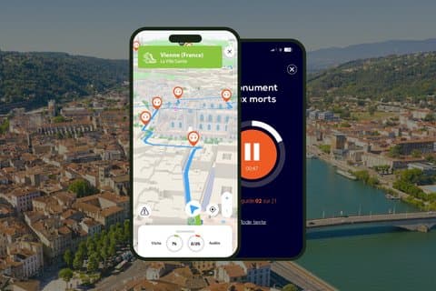 GPS Audioguide application: From the Ancient Theatre to the banks of the Rhone (Offline).