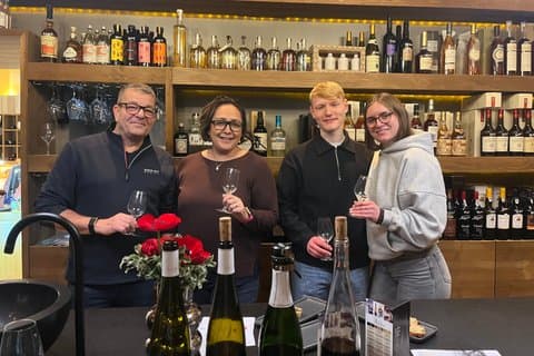 happy clients tasting alsace wine