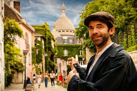 Unique Montmartre 19th century tour: a travel in time w/ an actor