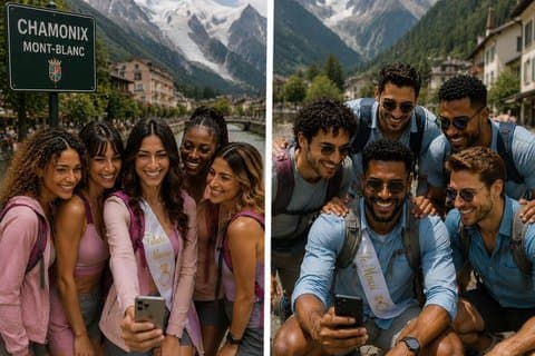Chamonix Challenges EVG EVJF City Challenge team
