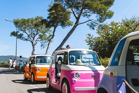 Retro Electric Topolino Ride on the French Riviera