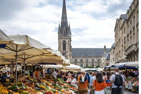 Original Bordeaux Old Town & Market Food Tour with wine tasting