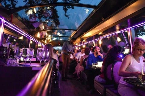 Champs Elysees Night Panoramic Bus Dining Experience in Paris