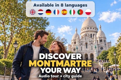City Walk in Paris Montmartre with Audio Guide in 7 Languages
