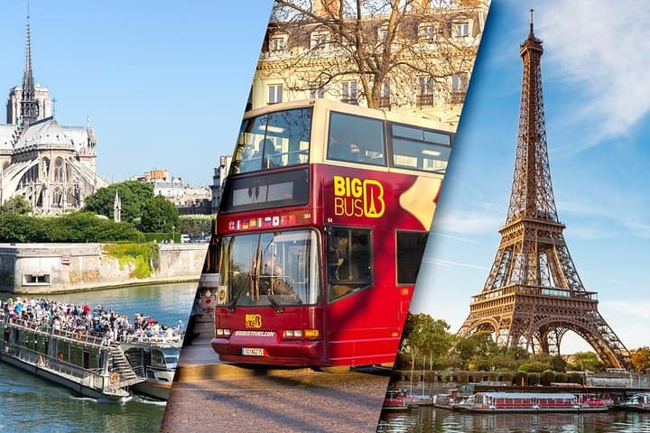 STL Eiffel Tower + Big Bus + River