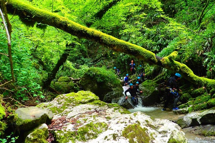Canyoning sensation of Angon on the shores of Lake Annecy