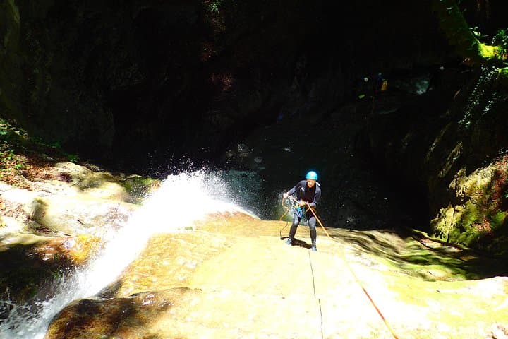 Canyoning sensation of Angon on the shores of Lake Annecy