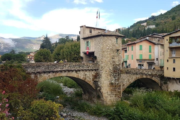 The pay toll bridge of Sospel, on the royal road, also called the salt road