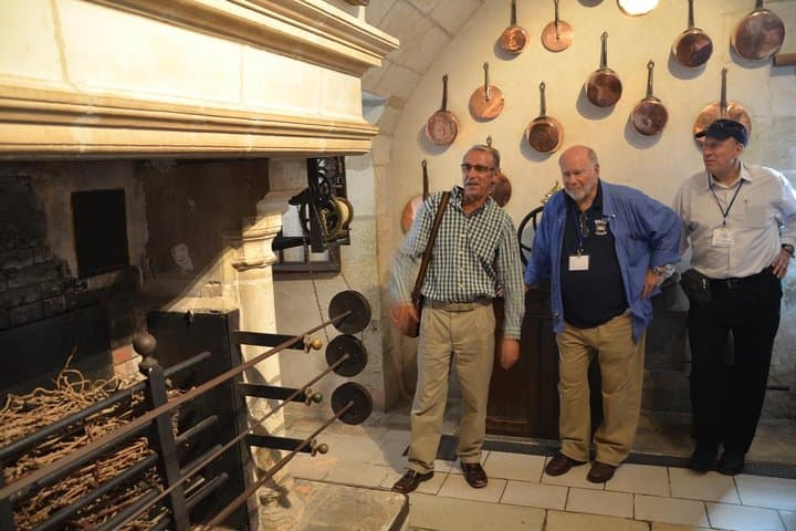 Colin at Chenonceau with guests