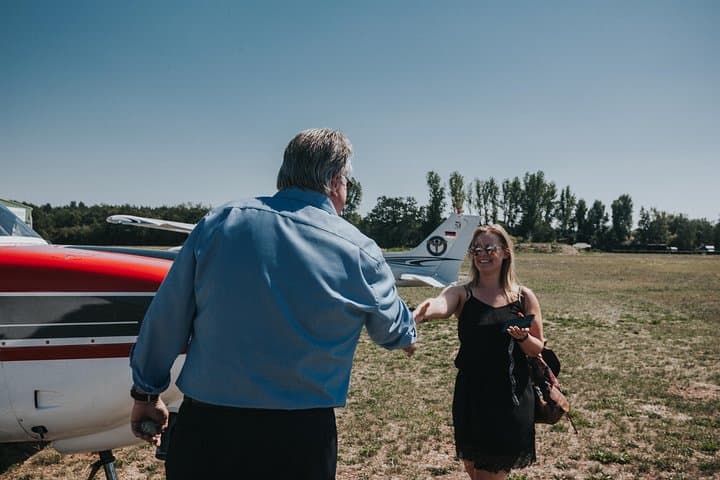 Fly above Lyon in a private plane
