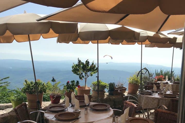 Gourdon, view from the restaurant over French Riviera