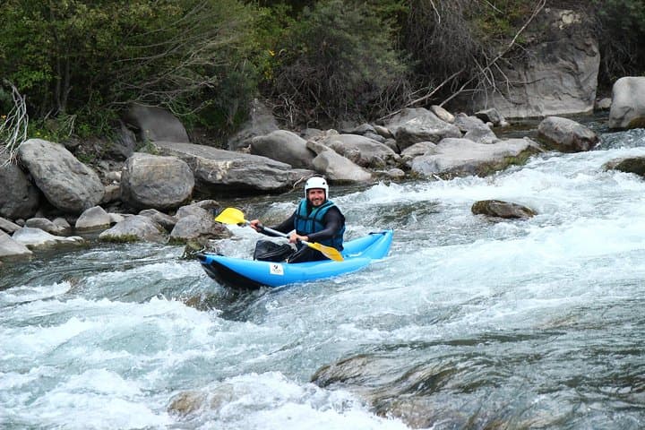 Hot dog (inflatable canoe) on the Ubaye