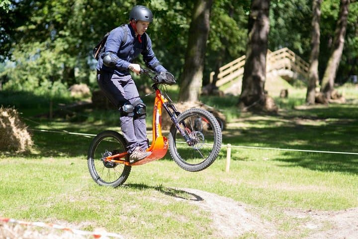 "Pleasure" ride on an all-terrain electric scooter