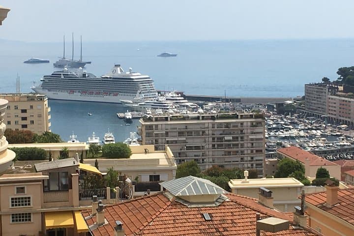 Cruise ship waiting for our clients back to the port of Monaco