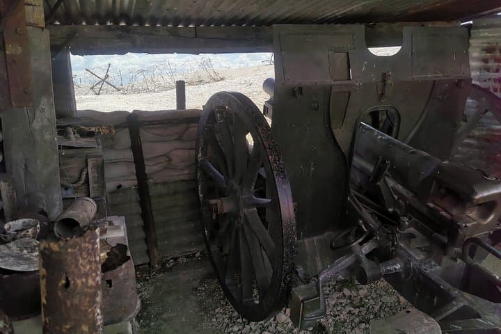 La Main de Massige (Buried shooting shelter for German 77mm cannon)