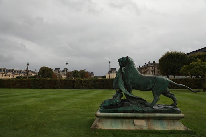The Tuileries Garden detail, looking towards the Louvre museum