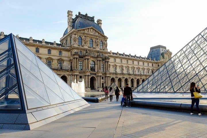 outside the Louvre museum