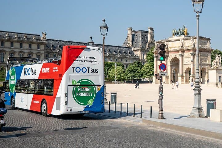 Paris Tootbus Hop-On Hop-Off Bus Tour (Optional Cruise)