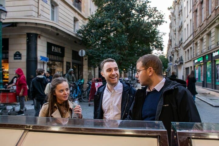 guide with couple laughing