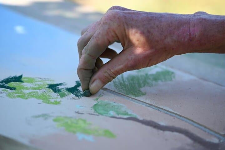 Working in pastel