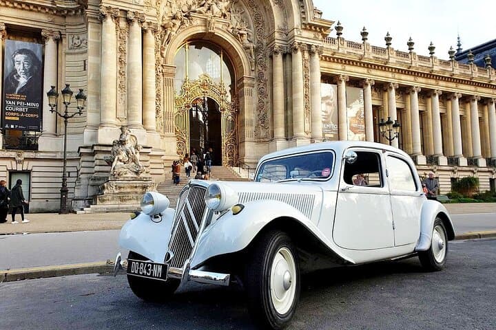 Guided Night Tour of Paris by a Vintage Car with CDG Transfers