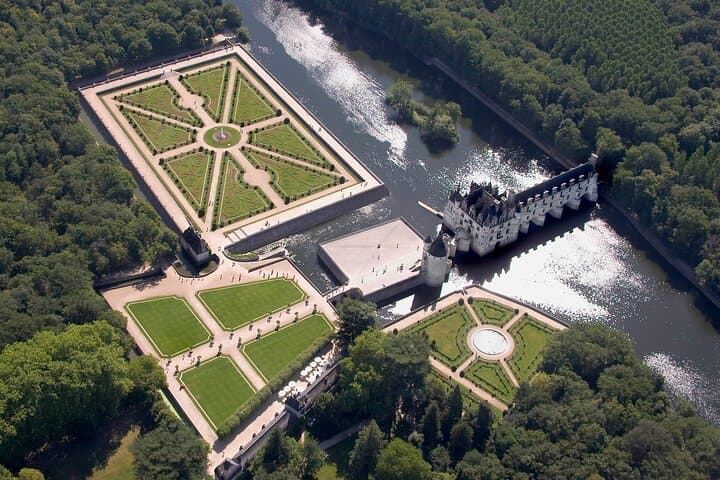 Areal view of Chenonceau