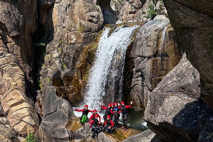 Turbulent waterfall in the Ardèche canyons
