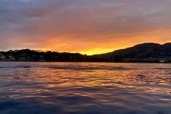 October sunset 
with clouds