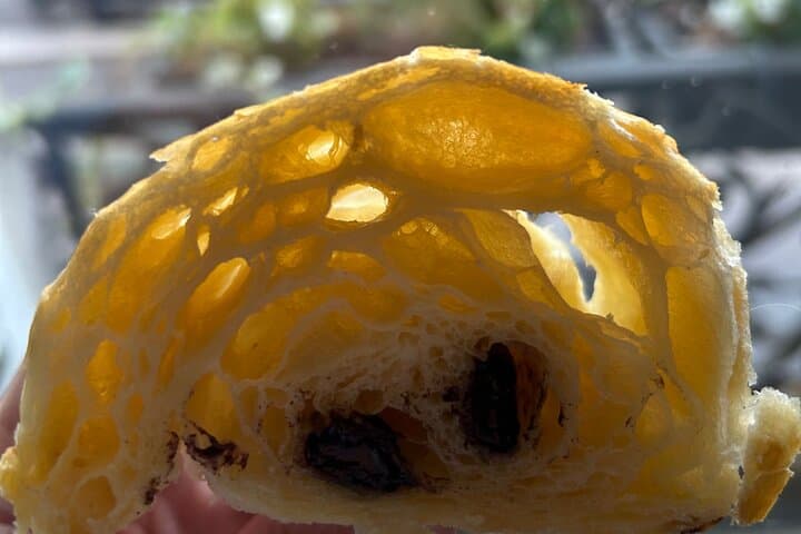 Inside a pain au chocolat