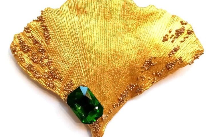 Gingko Biloba brooch