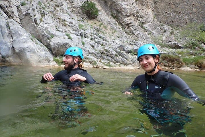 The clear waters of Galamus Canyon