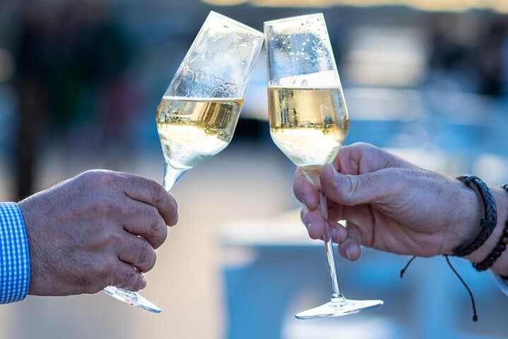 glass of champagne for dessert