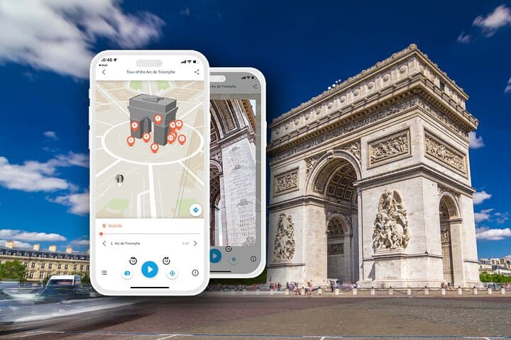 Arc de Triomphe in Paris Walking Tour with Audioguide (no ticket)