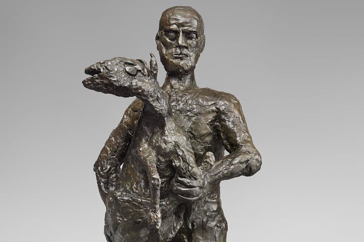 man with a lamb