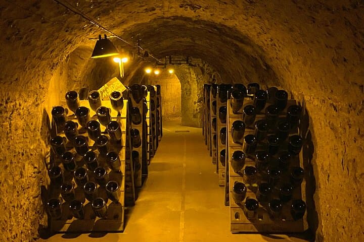 Champagne Lunch at Ruinart & Guided Cellars visit from Paris