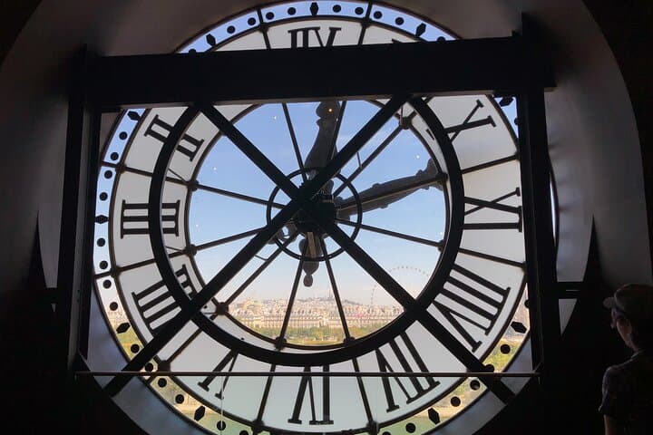 View of the back of a clock