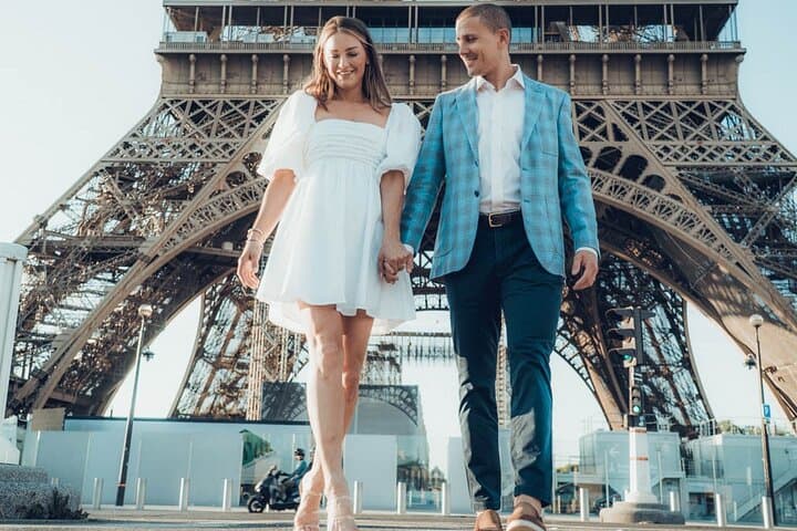 Eiffel Tower at the intersection of Pont d’Iéna and Quai Jacques Chirac