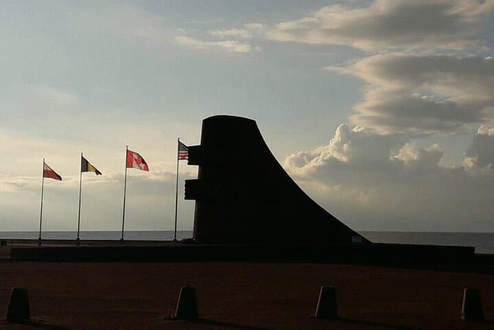 Signal monument at Saint-Laurent-sur-mer, on Omaha Beach.