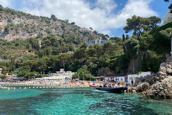 Nice in Monaco: the coast, Mala Cave & speedboat swimming
