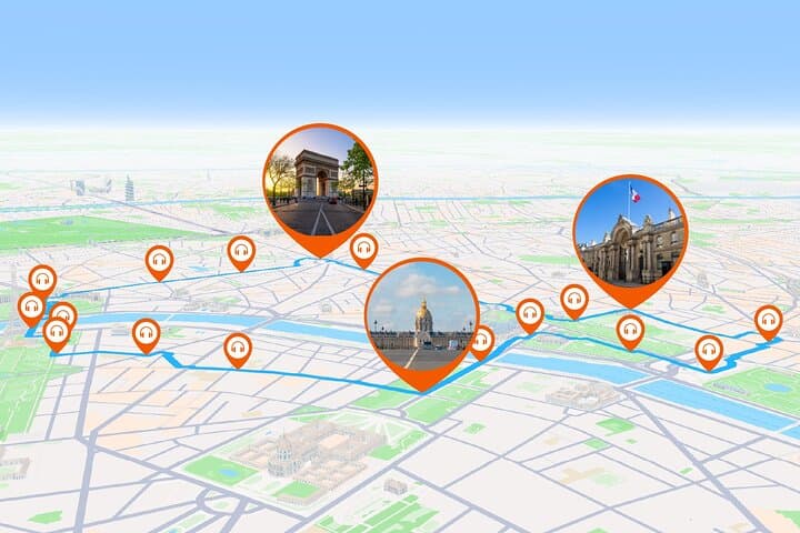 Full tour: The "Royal Way", from the Tuileries gardens to the Champs-Elysées.