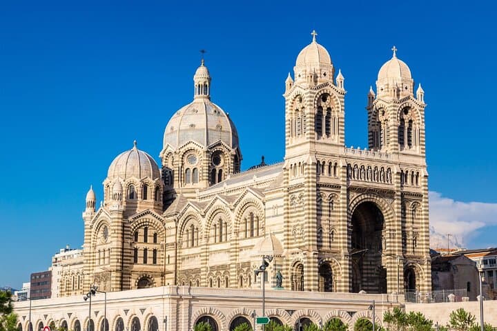 Major Cathedral: Spectacular Romano-Byzantine architecture facing the sea and the Mucem.